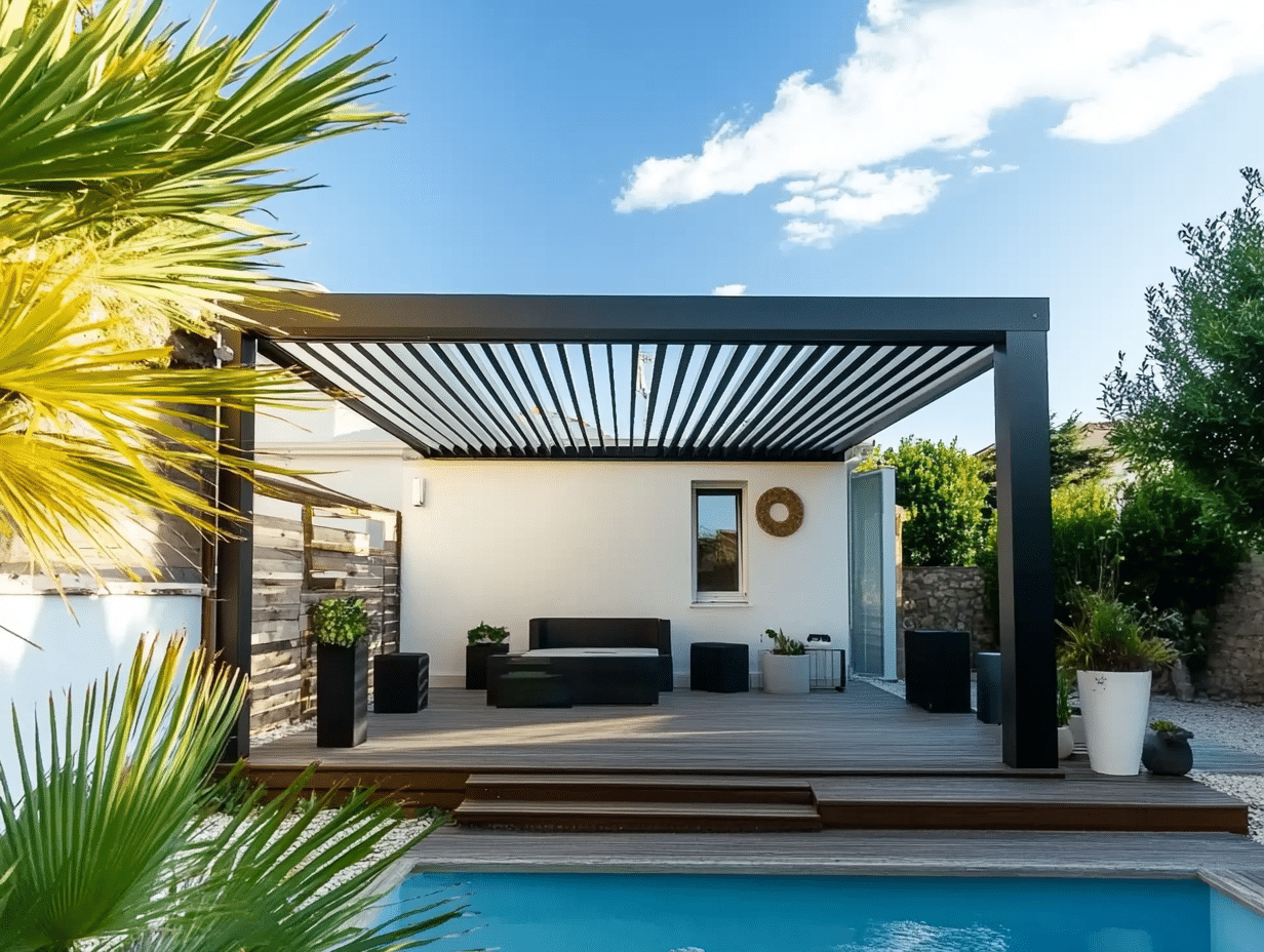 Pergolas bioclimatique adossée montpellier
