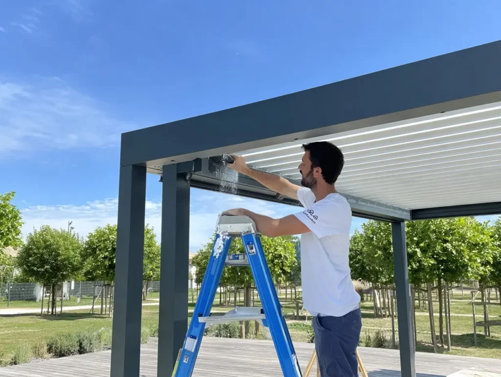 comment nettoyer les lattes d'une pergola bioclimatique